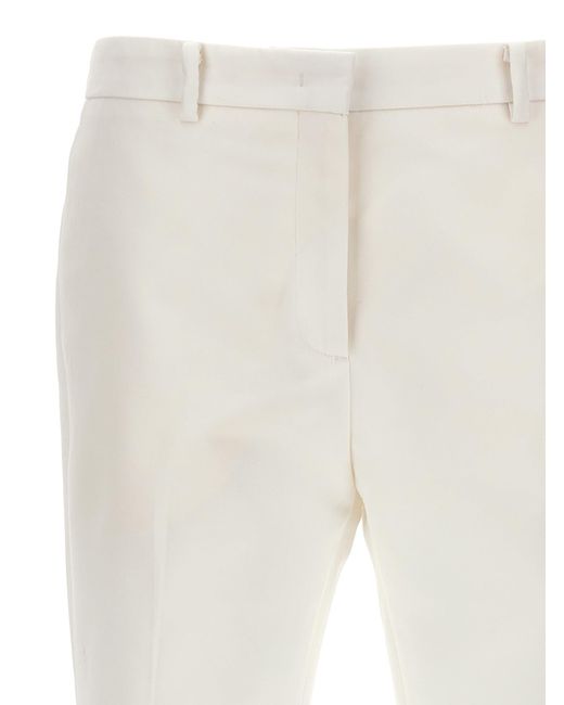 N°21 White Turned-Up Hem Pants