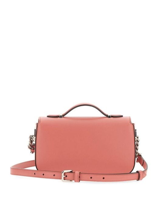 Gucci Pink Mini Petite Shoulder Bag Gg Main: Calf Leather Handbags