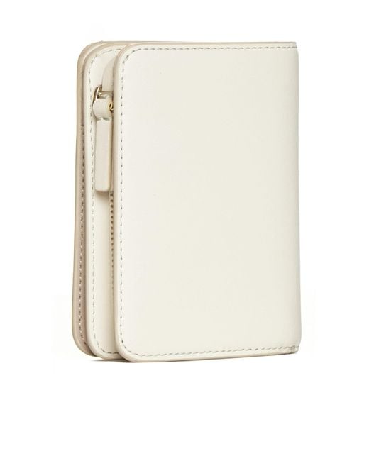 Marc Jacobs White The Mini Compact Leather Wallet