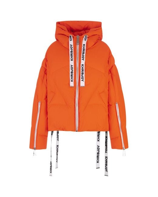Khrisjoy Synthetic Orange Khris Iconic Puffer Jacket | Lyst
