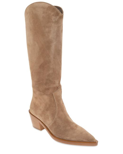 Gianvito Rossi Brown Waylon Pointed Toe Boots