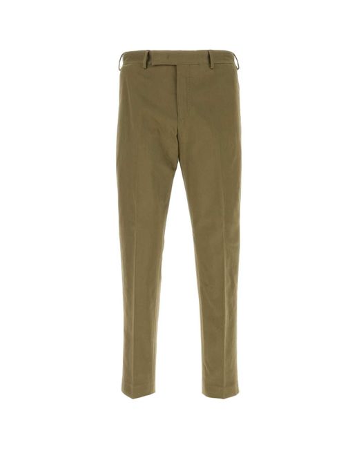 PT Torino Green Army Stretch Cotton Pant for men