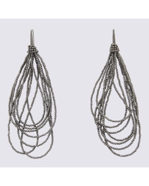 Brunello Cucinelli Metallic Tone Metal Earrings