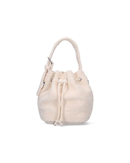 Tory Burch Natural Small Bucket Bag T Monogram
