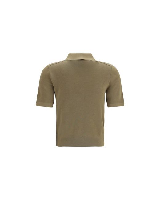 Burberry Green Bicolor Wool Oves Aries Polo Shirt