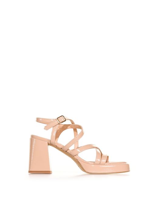 Janet & Janet Sandal With Strap And Woven Straps in Pink | Lyst