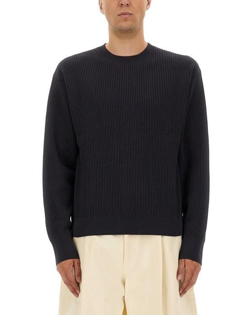 Studio Nicholson Blue Cotton Knit Shirt Jumpers for men