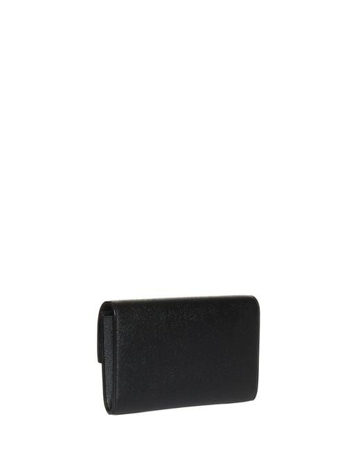 Saint Laurent White Uptown Leather Chain Wallet Bag By