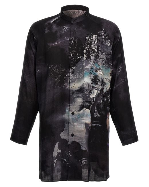Yohji Yamamoto Black 'J-Pt Side Gusset' Shirt for men