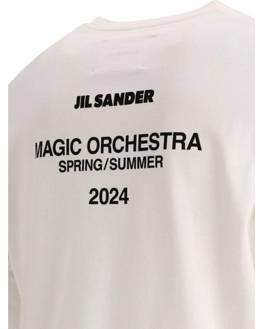 Jil Sander White T-shirt With Back Print for men