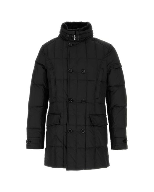 Moorer Black Polyester Morris Down Jacket for men