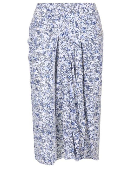 Isabel Marant Blue Eolia Midi Skirt