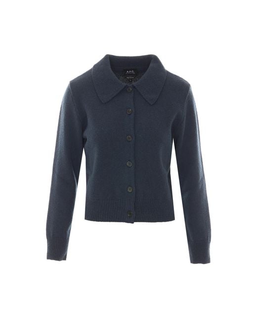 A.P.C. Blue Sweaters Wool