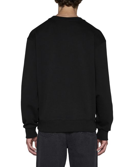 KENZO Black Logo Cotton Oversized Sweatshirt for men
