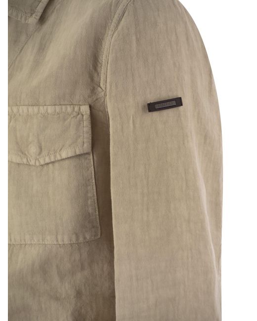 Peserico Natural Pure Linen Canvas Safari Jacket for men