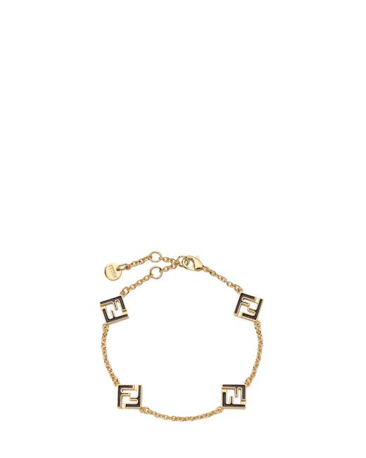 Fendi Metallic Metal And Enamel Forever Bracelet