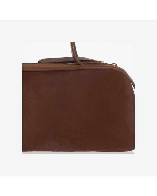 Khaite Brown Simona Leather Shoulder Bag Calfskin Satchels & Cross Body