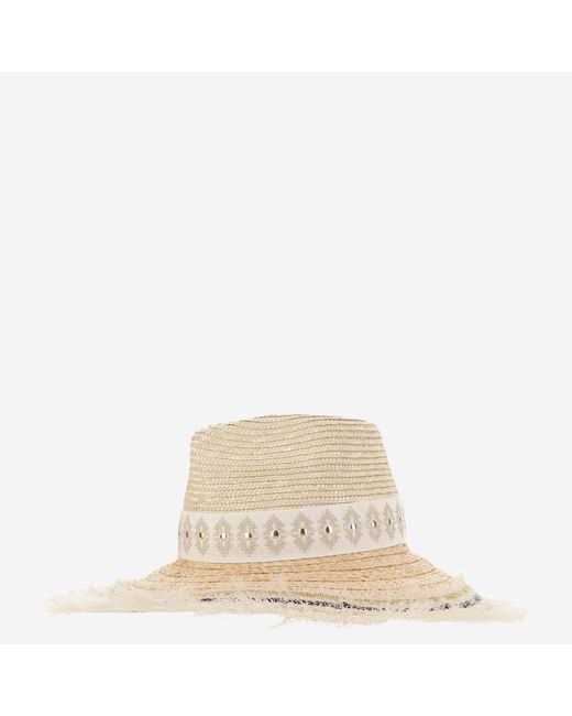 Ferruccio Vecchi Natural Straw And Viscose Blend Hat
