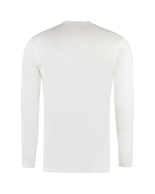 Tom Ford White Cotton Henley T-shirt for men