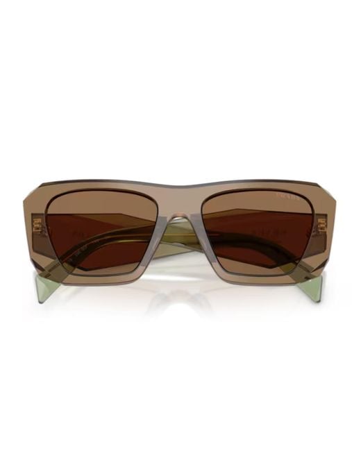 Prada Brown Pr B18S Symbole 29E90F Terra Acetate Occhiali Da Sole
