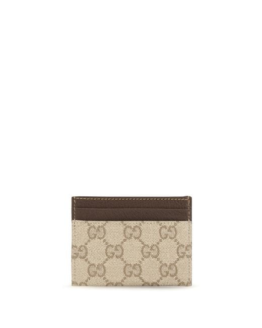 Gucci Natural Essence Classic Card Holder Cotton; Linen; Polyurethane Shoulder Bags for men