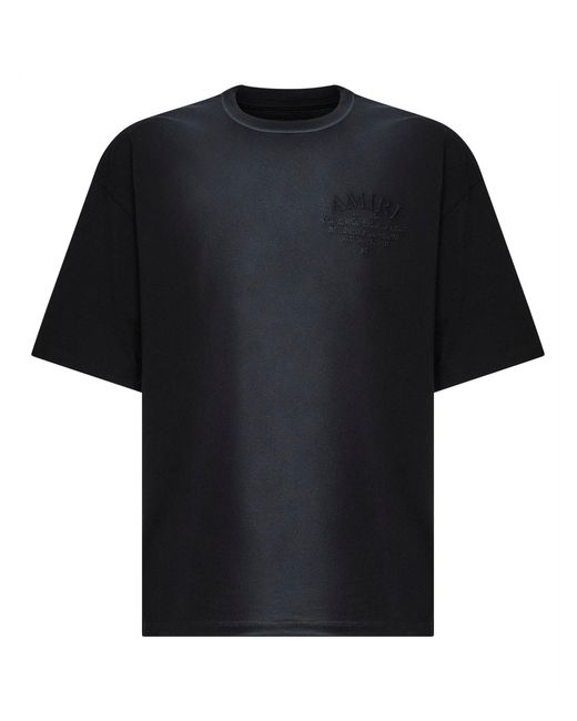 Amiri Black Cotton Jersey Arts District Oversized T-Shirt for men