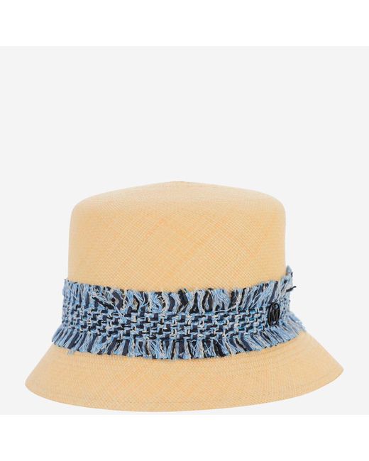 Maison Michel Blue Mini New Kendall Hat