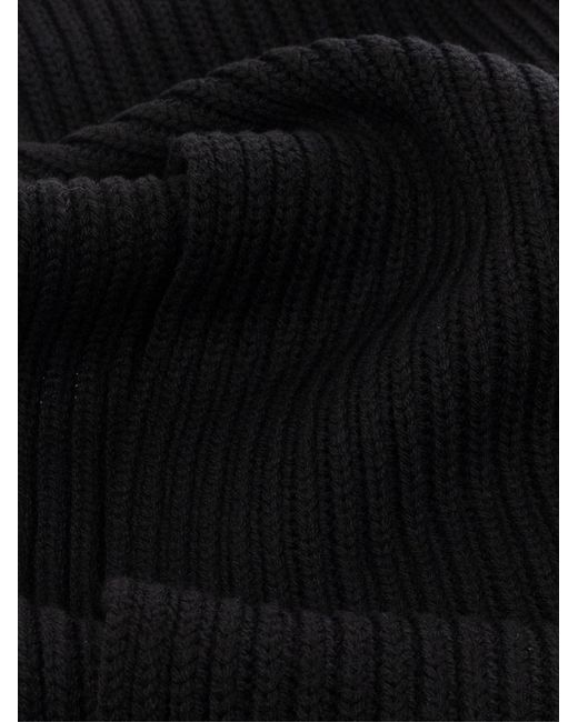 DSquared² Black Warmy Logo Tag Beanie And Scarf Set Accessories for men