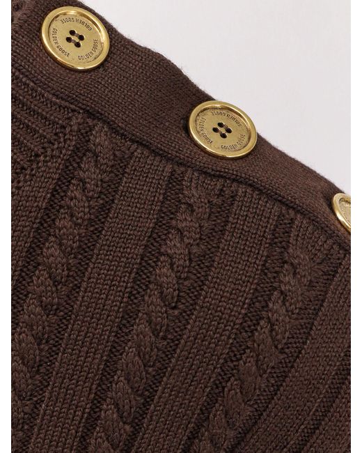 Golden Goose Deluxe Brand Brown Ofra Woven Virgin Wool Sweater