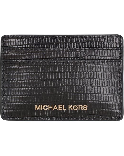 MICHAEL Michael Kors Gray Jet Set Leather Card Holder
