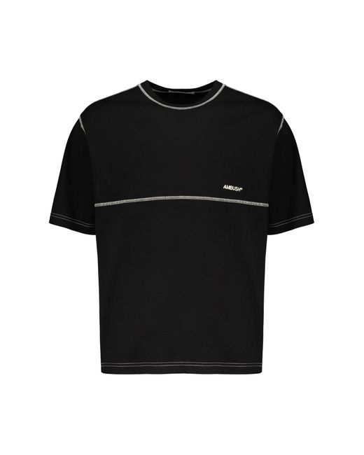 Ambush Black Cotton T-Shirt for men