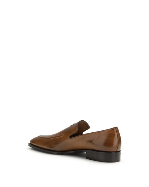 Miu Miu Brown Leather Loafers Calf