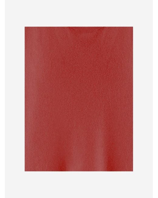 Allude Red Cashmere Sweater