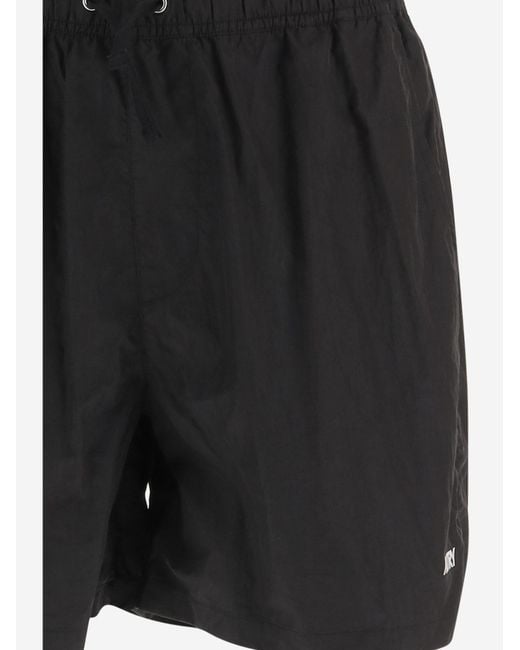 Autry Black Nylon Shorts for men