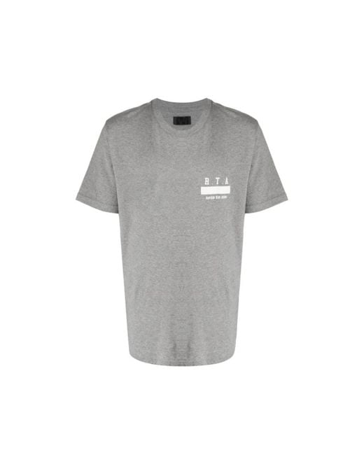 RTA Gray Cotton T-Shirt for men