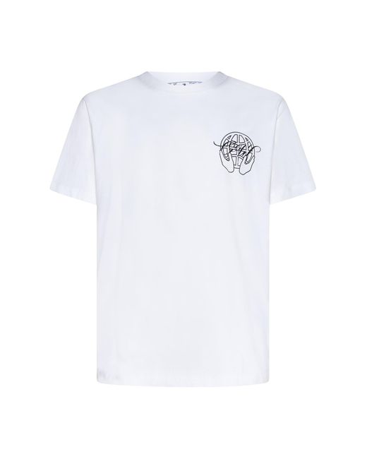 Off-White c/o Virgil Abloh T-shirt in White for Men | Lyst