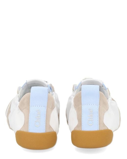 Chloé White Sneaker Kick Nylon Trainers
