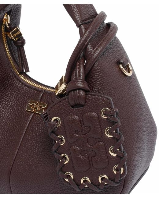 Ganni Brown Mini Hobo Bag