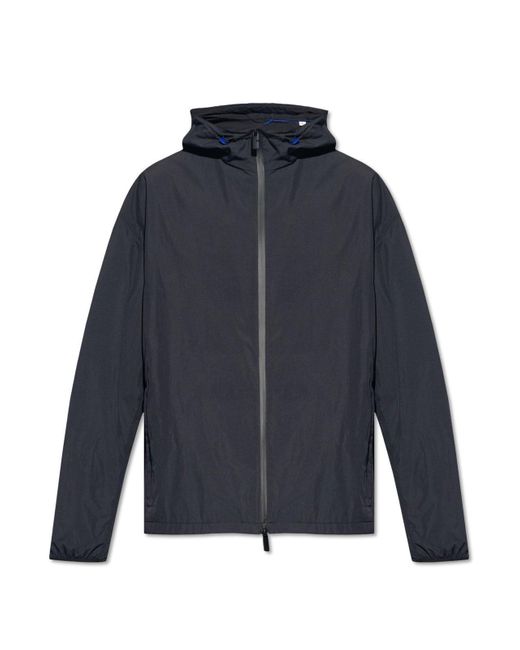 Burberry Ekd-embroidered Hooded Zipped Lightweight Jacket in Blue for ...