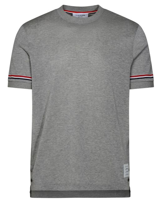Thom Browne Gray Cotton T-shirt for men