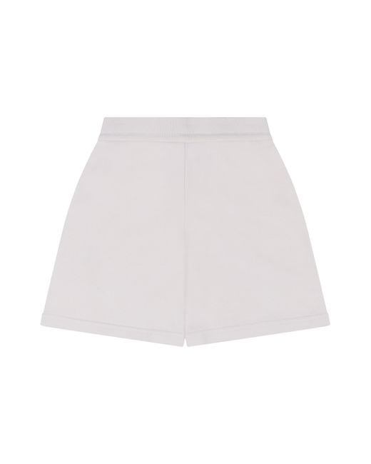 Moncler White Cotton Shorts Trousers for men