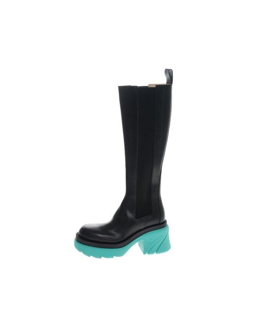 Bottega Veneta Blue Flash High Chelsea Boots