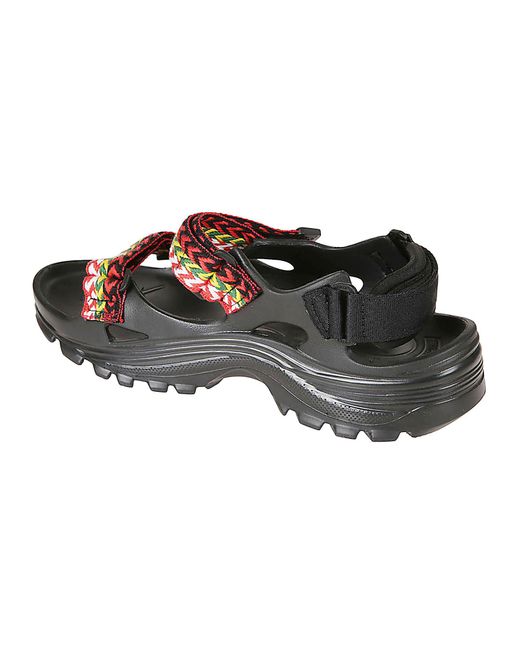Lanvin Black Wake Curb Sandals for men