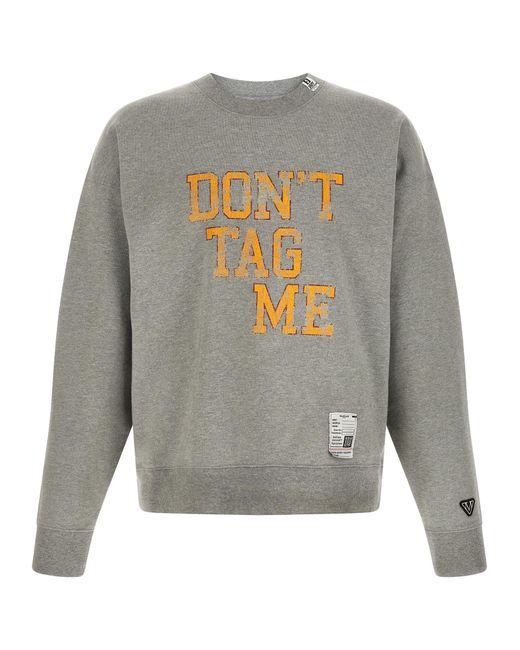 Maison Mihara Yasuhiro Gray 'Don'T Tag Me' Sweatshirt for men
