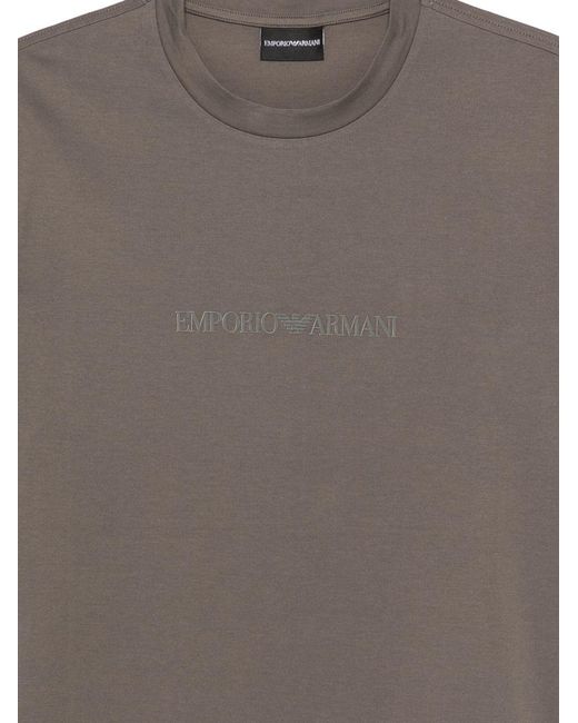 Emporio Armani Brown T-Shirts And Polos Cotton for men