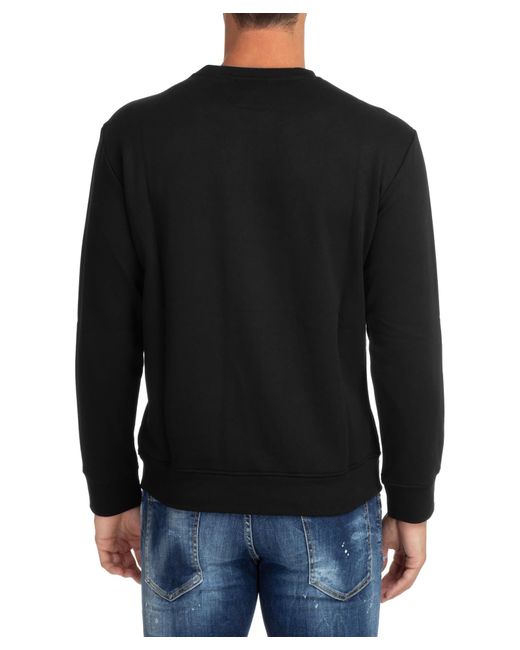 Emporio Armani Black Cotton Sweatshirt for men