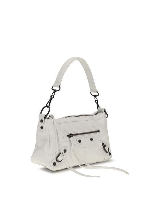 Balenciaga Gray Handbag Le City Moto Mini Lambskin Handbags