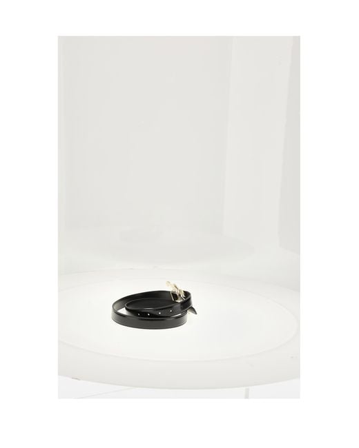 Céline White Belt Medium 25Mm Calf Leather