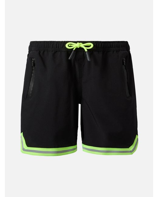Mc2 Saint Barth Black Long Swim Shorts Malibu Jr Swimshort for men