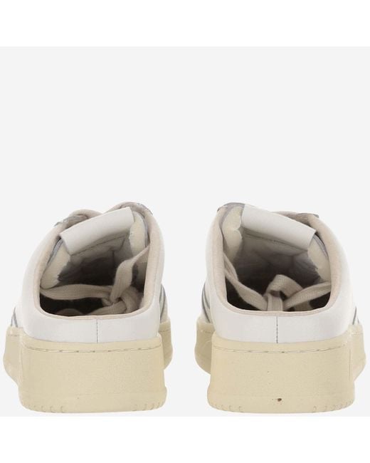 Autry White Medalist Mule Low Leather Sneakers